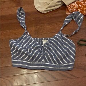 Striped Blue Crop Top